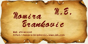 Momira Branković vizit kartica